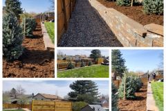 Retaining Wall, Screen, & Mulch
