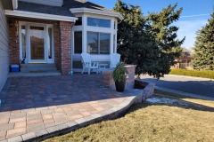 Front Patio with Seat Wall