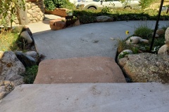 Concrete Path with Existing Flagstone Step