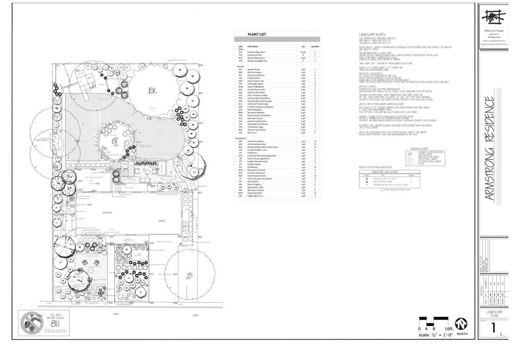 Front and back landscape design